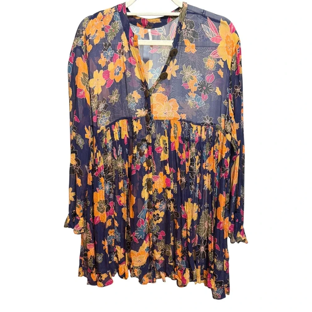 Free‎ People Everything and More Floral Tunic Dress Sz XS